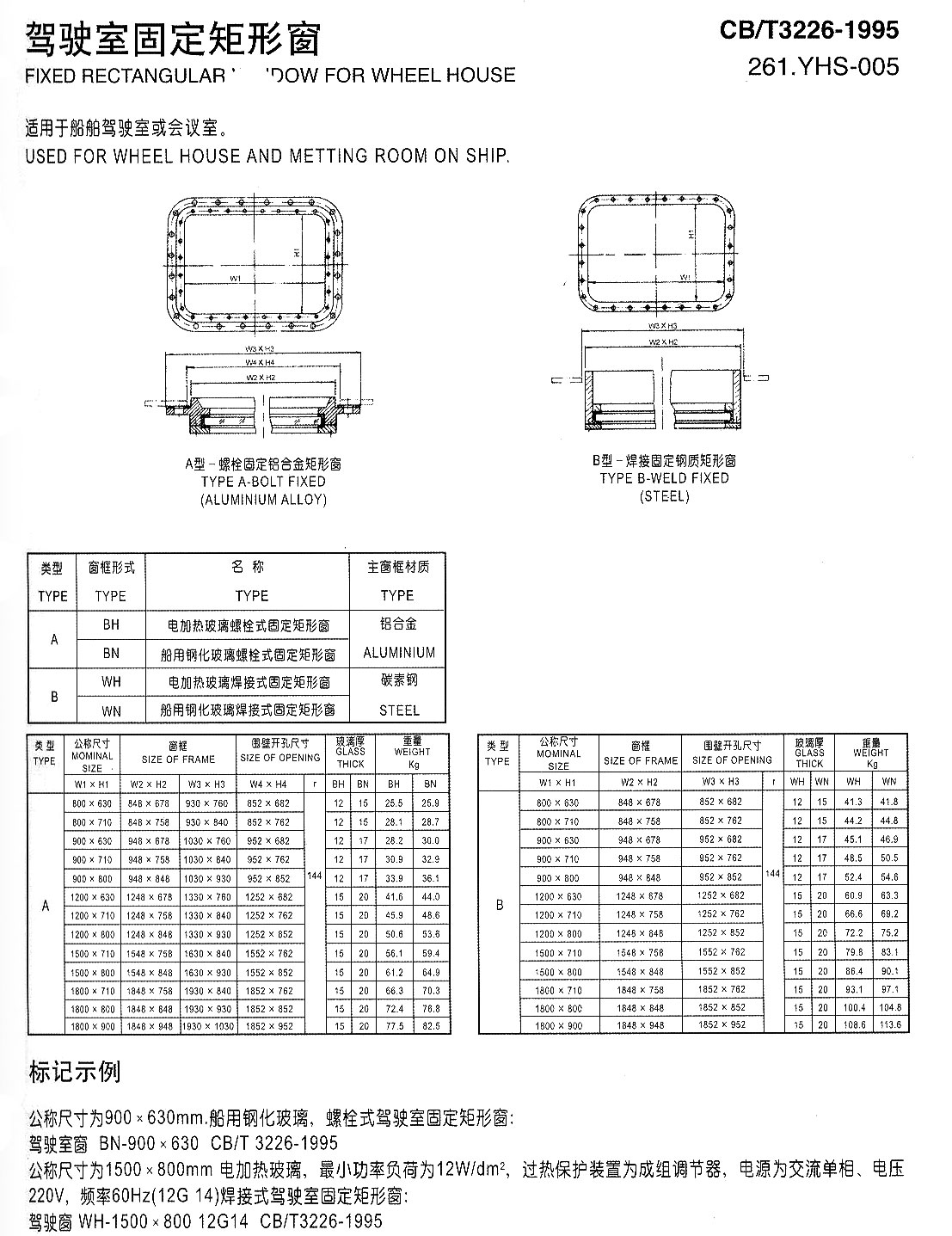 駕駛室固定矩形窗